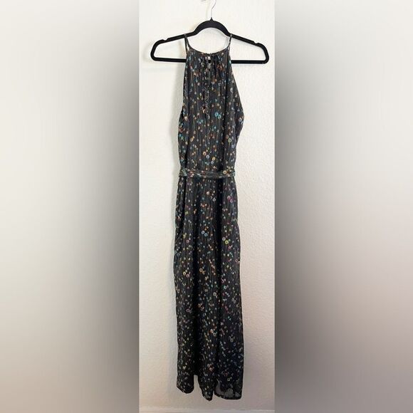 Anthropologie Eva Franco romper Edita Halter Metallic Dot Jumpsuit size 6 - Picture 6 of 13